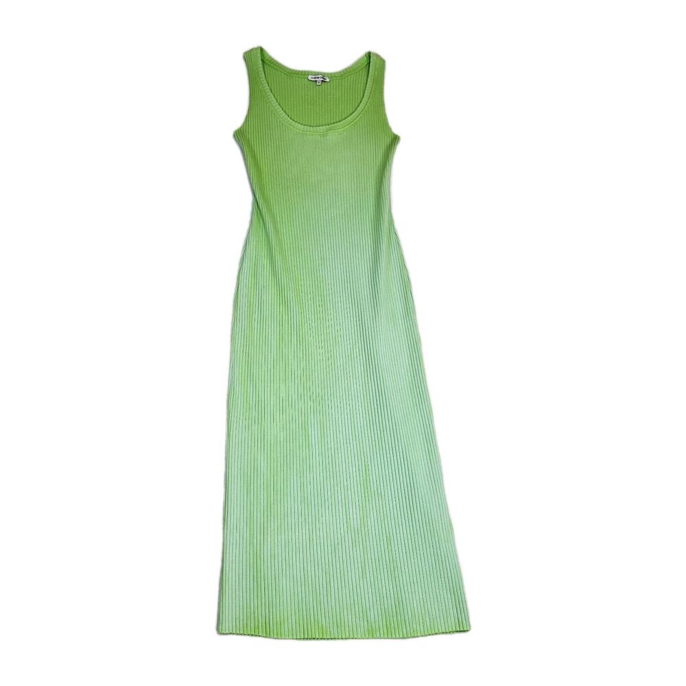 Cotton Citizen Ibiza Midi Dress S Lime Mix Ribbed Coastal Beachy Made in USA NEW - Picture 5 of 15